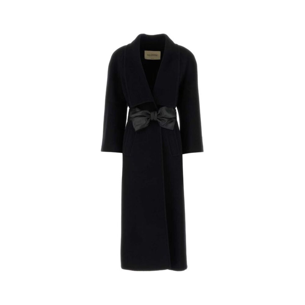Valentino Garavani Women Black Wool Blend Coat